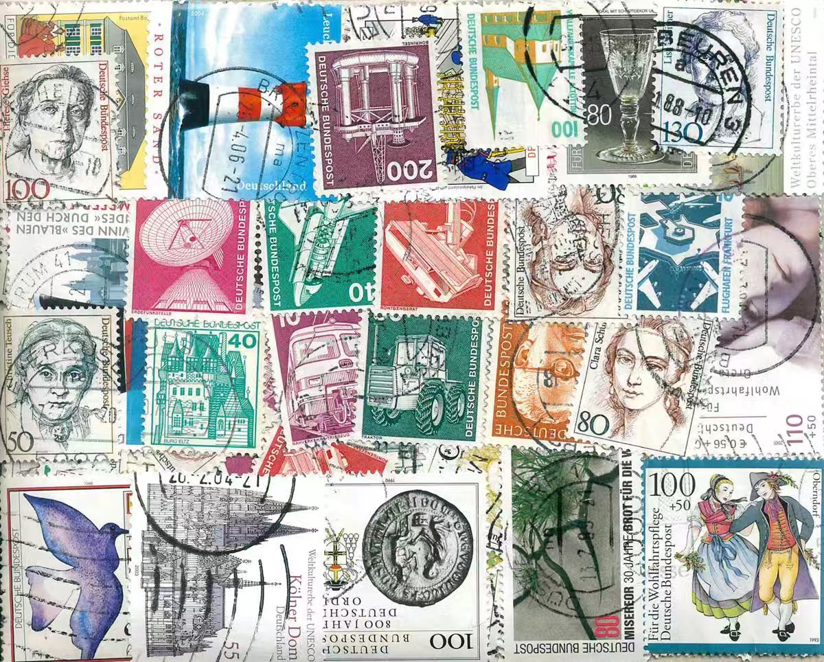 Collectible Vintage Postage Stamps - Germany Stamps Mixed Lot 50Pcs Vintage