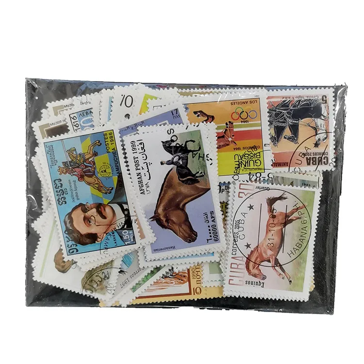 100 Different Horse Stamps Non - Collectible Vintage Postage Stamps recension och pris