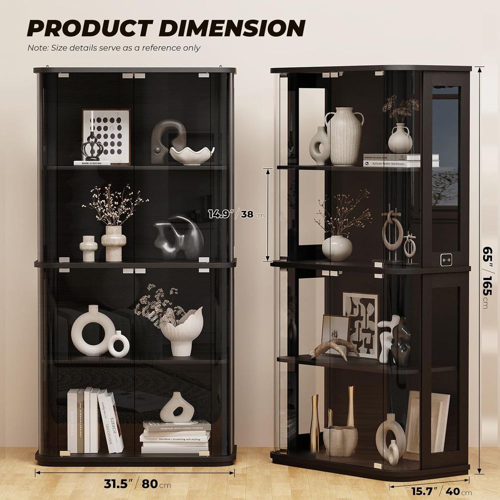 Rounded Display Cabinet with G - Collectible & Vintage Dolls For Halloween recension och pris