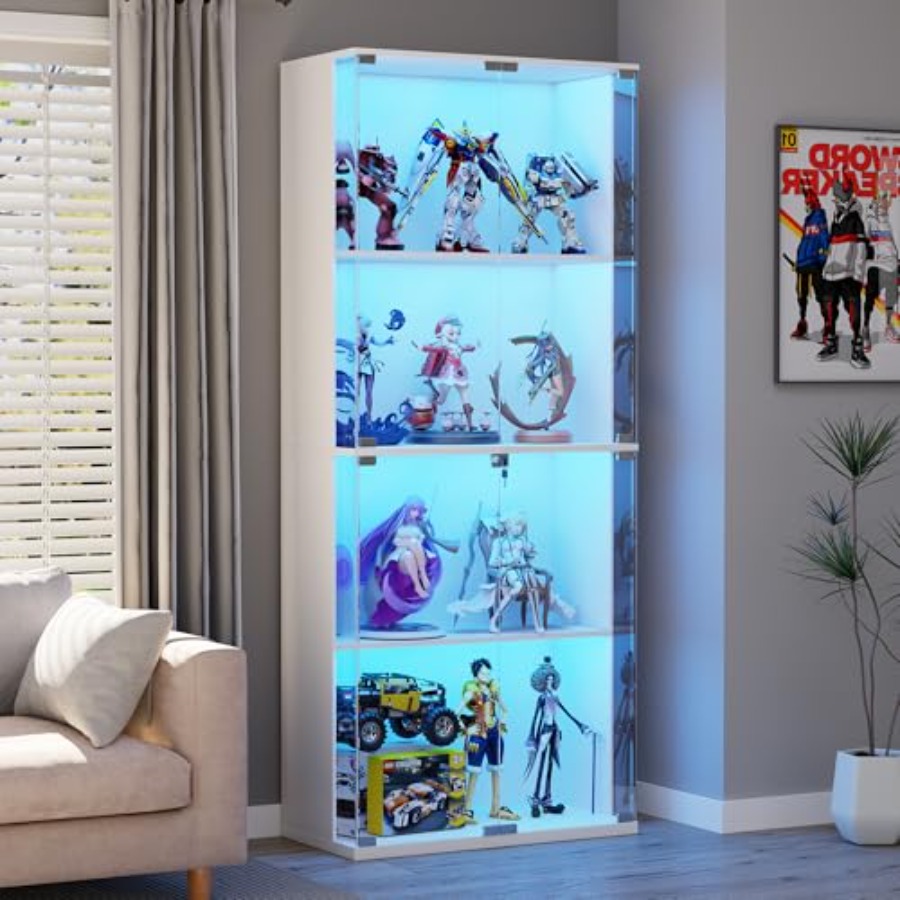 66 Glass Display Cabinet for C - Collectible & Vintage Dolls For Halloween recension och pris