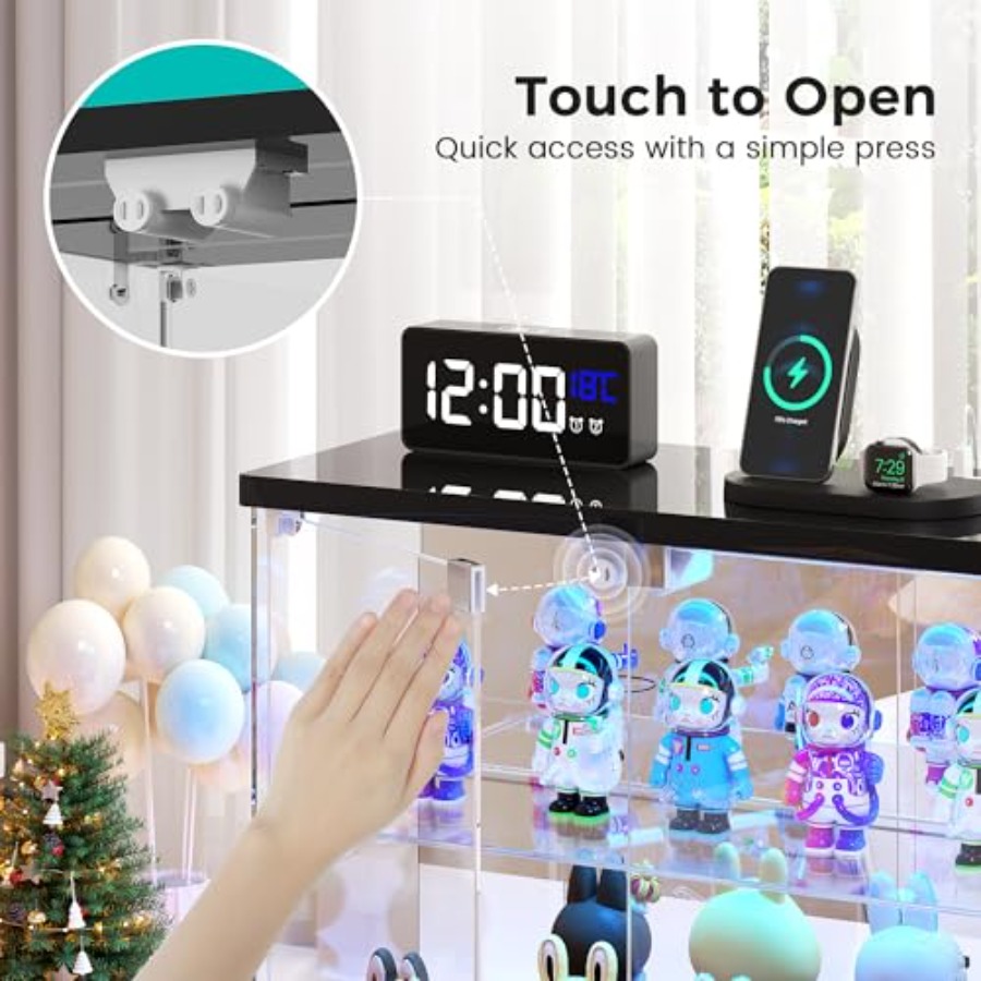 2pc Glass Display Case with LE - Collectible & Vintage Dolls For Halloween recension och pris
