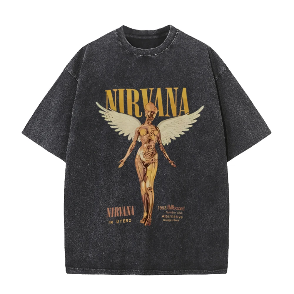 Retro Acid Wash Oversized T-sh - Vintage Collectible Figures recension och pris