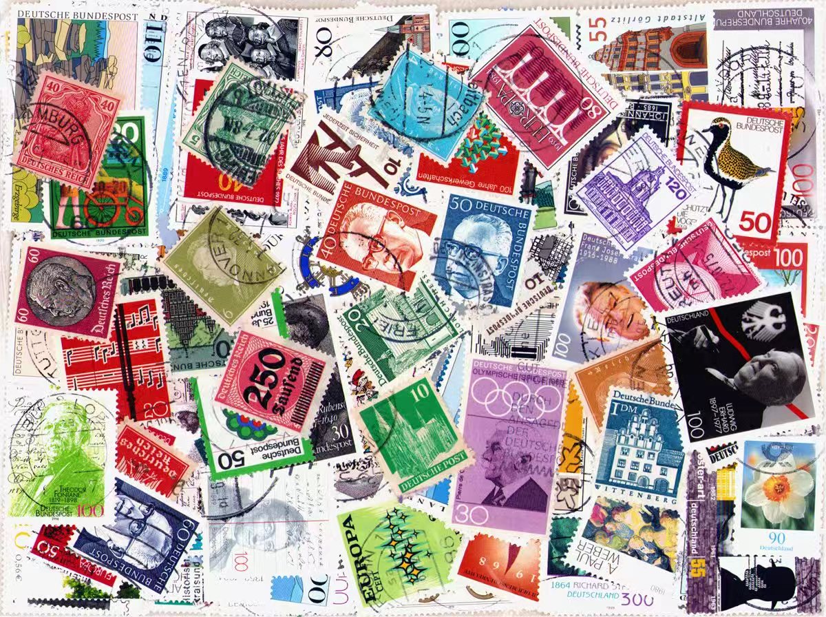 Germany Stamps Mixed Lot 50Pcs - Collectible Vintage Postage Stamps recension och pris
