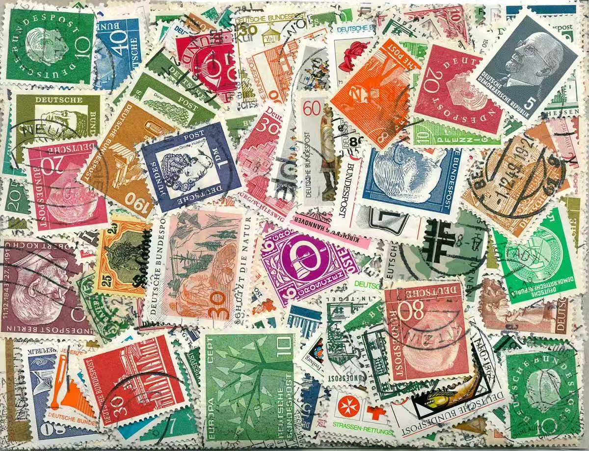 Germany Stamps Mixed Lot 50Pcs - Collectible Vintage Postage Stamps recension och pris