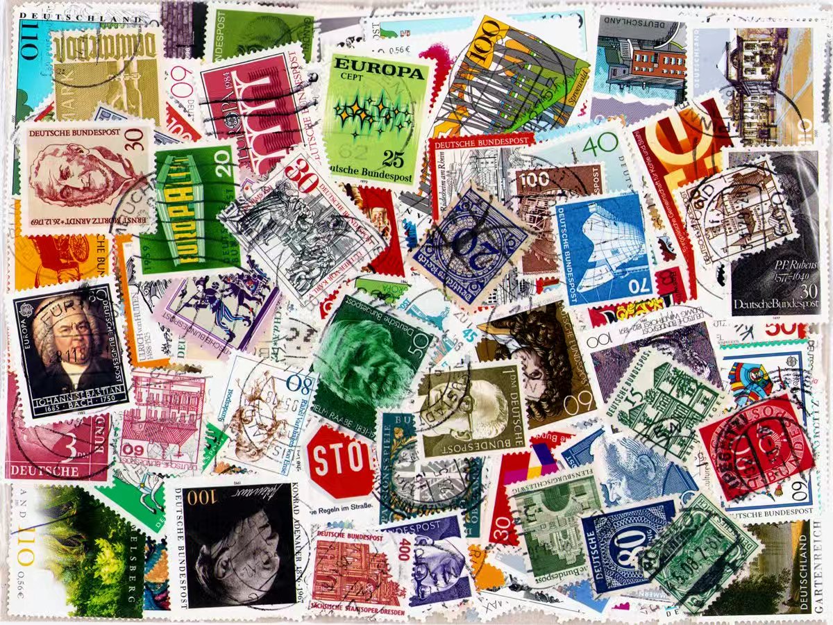 Germany Stamps Mixed Lot 50Pcs - Collectible Vintage Postage Stamps recension och pris