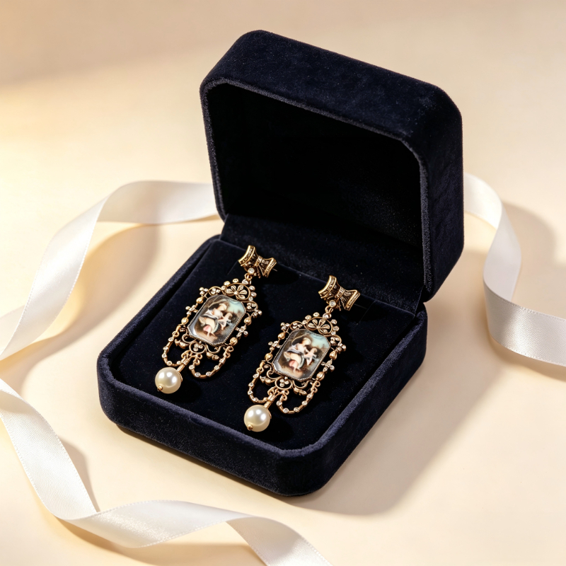 Retro Court Style Stud Earring - Vintage Collectible Figures recension och pris